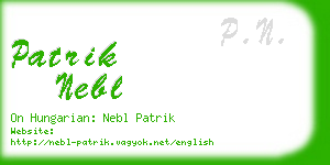 patrik nebl business card